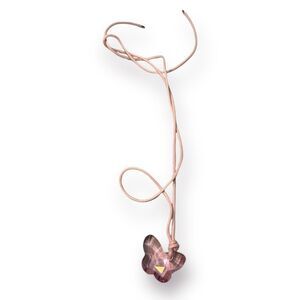 Swarovski‎ Pink Heart Love Sweetheart Crystal Corded Necklace